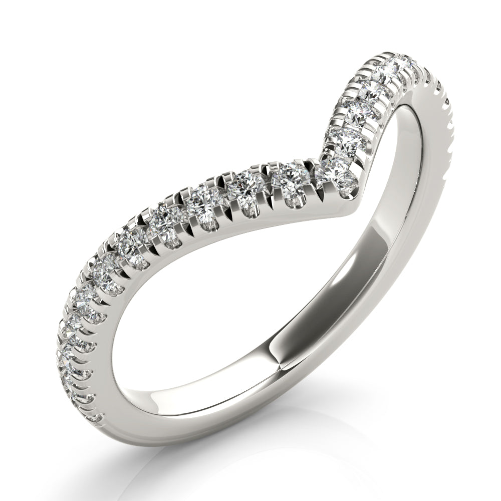 Carla Grande Women's Diamond Chevron Wedding Ring