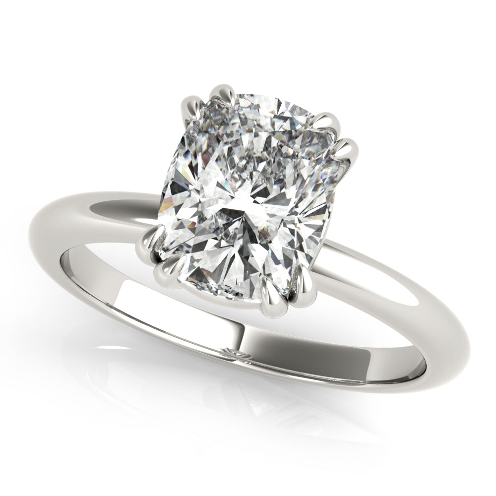 Lara Cushion Double Claw Diamond Engagement Ring Setting