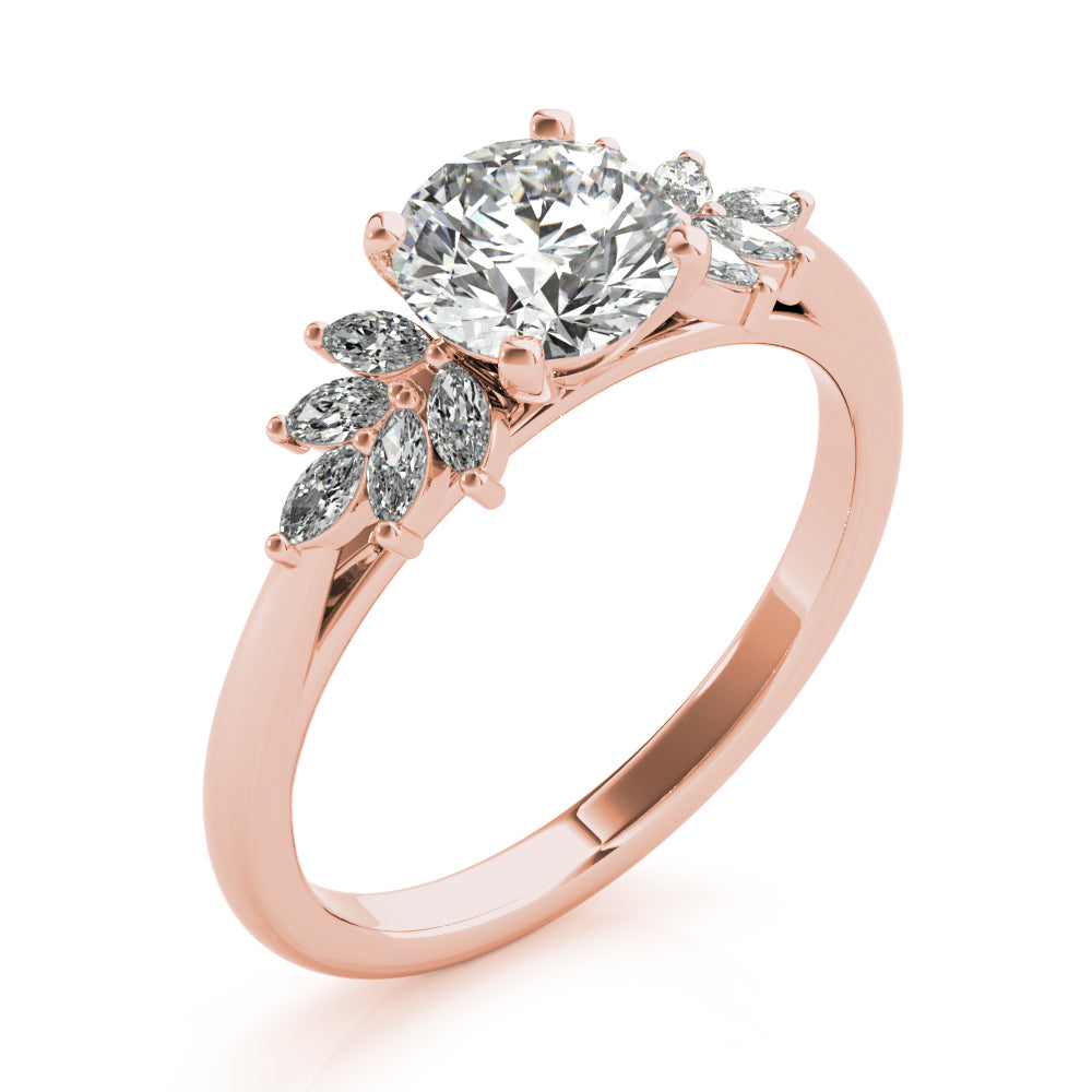 Lola Round Diamond Engagement Ring Setting