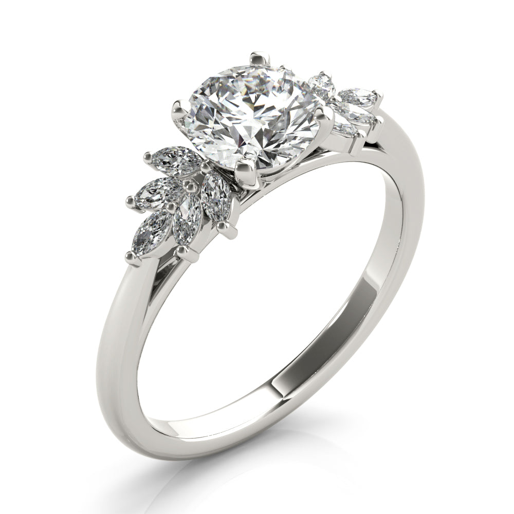 Lola Round Diamond Engagement Ring Setting