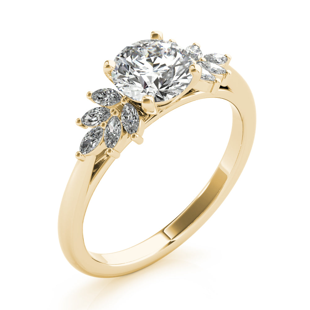 Lola Round Diamond Engagement Ring Setting