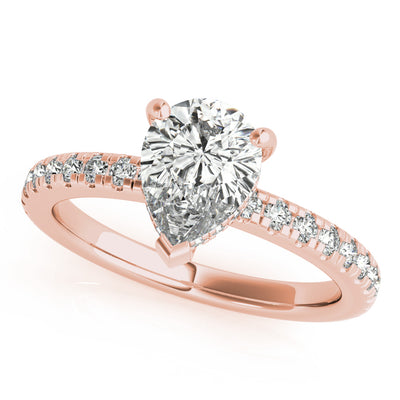 Alyssa Pear Diamond Engagement Ring Setting