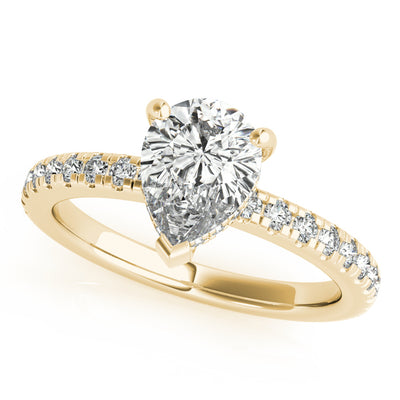 Alyssa Pear Diamond Engagement Ring Setting