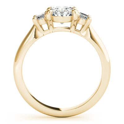 Charlotte Oval Trilogy Diamond Engagement Ring Setting