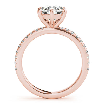 Alyssa 6-Prong Round Diamond Engagement Ring Setting (without Hidden Halo)