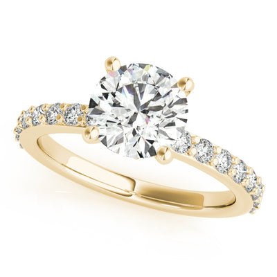 Allegra Round Diamond Bridge Engagement Ring Setting