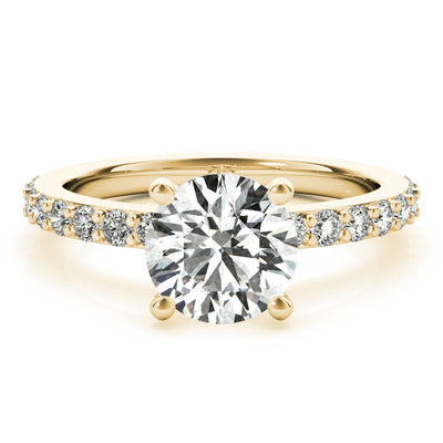 Allegra Round Diamond Bridge Engagement Ring Setting