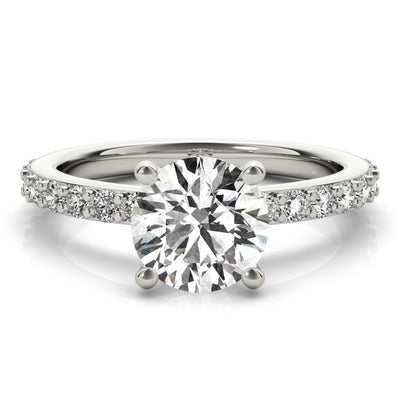 Allegra Round Diamond Bridge Engagement Ring Setting