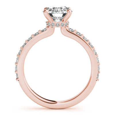 Allegra Round Diamond Bridge Engagement Ring Setting