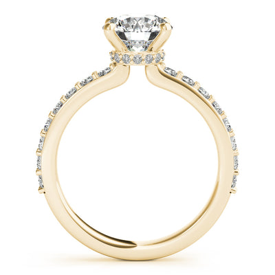 Allegra Round Diamond Bridge Engagement Ring Setting