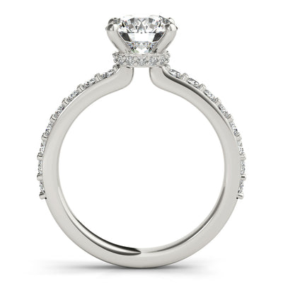 Allegra Round Diamond Bridge Engagement Ring Setting