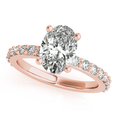 Allegra Oval Diamond Bridge Engagement Ring Setting