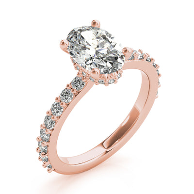 Allegra Oval Diamond Bridge Engagement Ring Setting