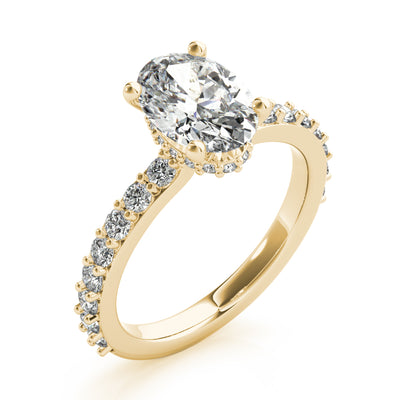 Allegra Oval Diamond Bridge Engagement Ring Setting