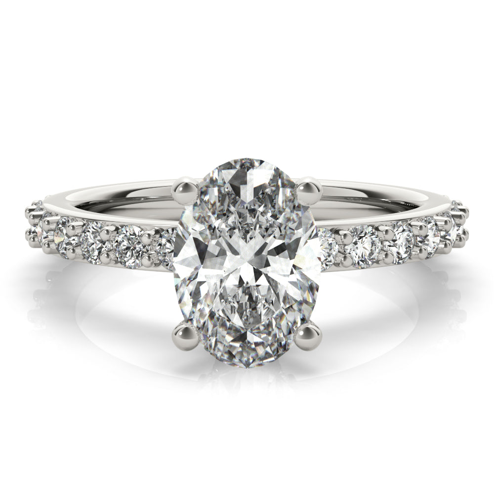 Allegra Oval Diamond Bridge Engagement Ring Setting