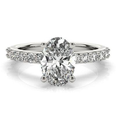 Allegra Oval Diamond Bridge Engagement Ring Setting