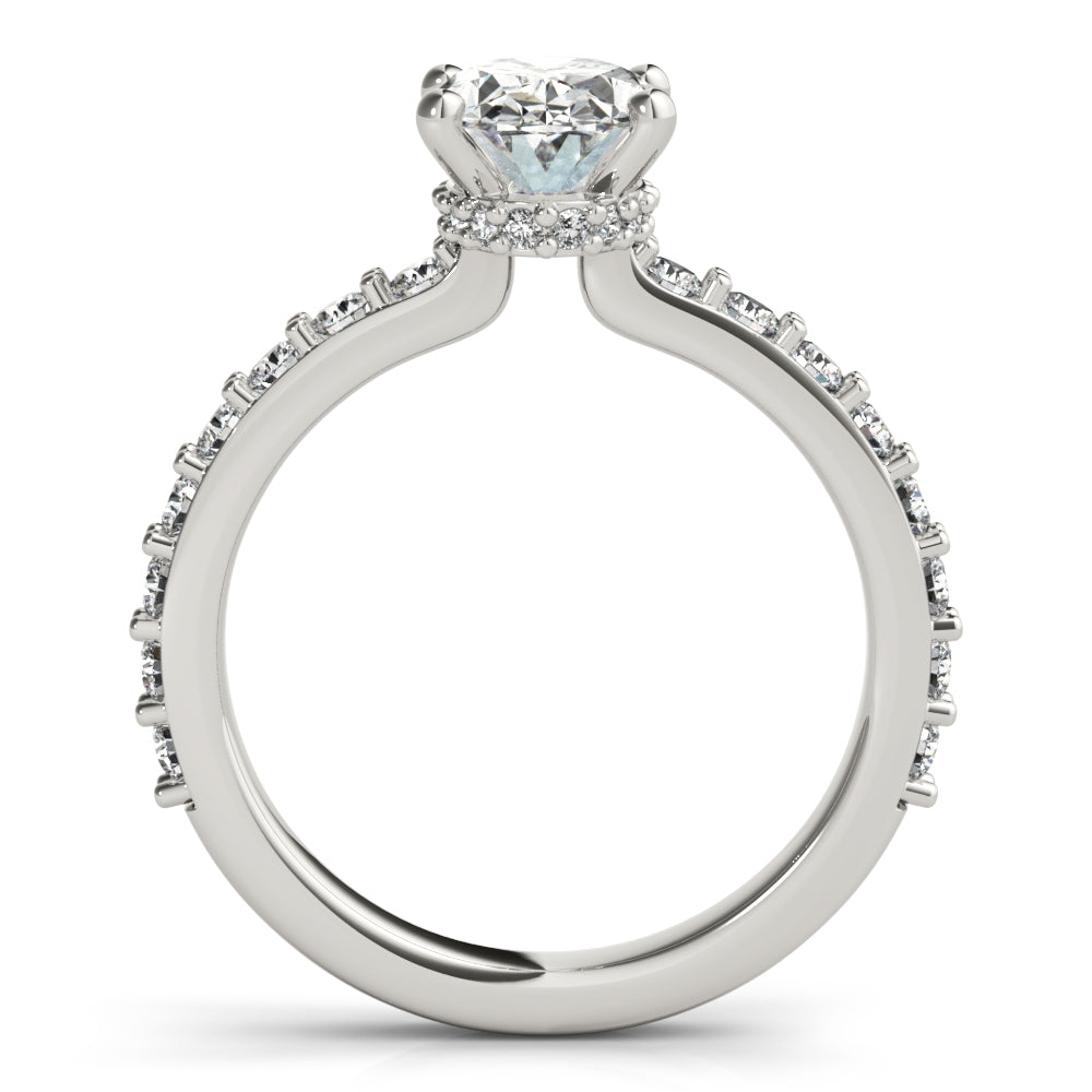 Allegra Oval Diamond Bridge Engagement Ring Setting