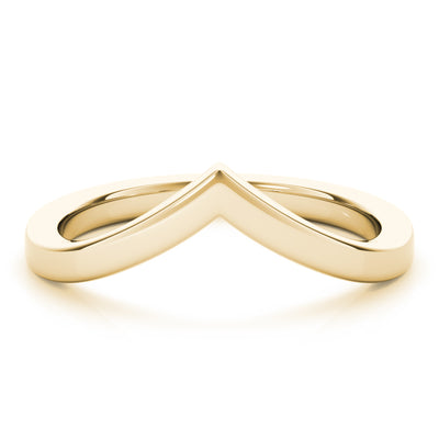 Carla Solitaire Women's Chevron Wedding Ring