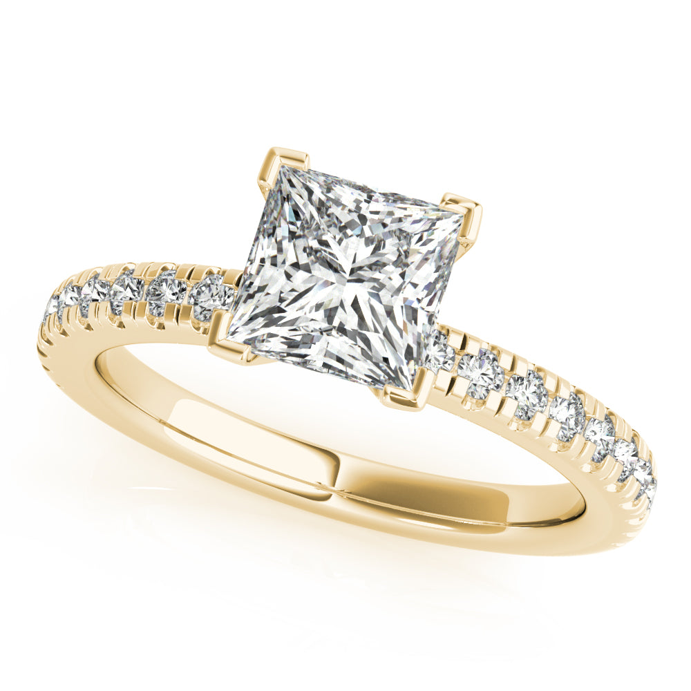 Alyssa V-Prong Princess Cut Engagement Ring Setting