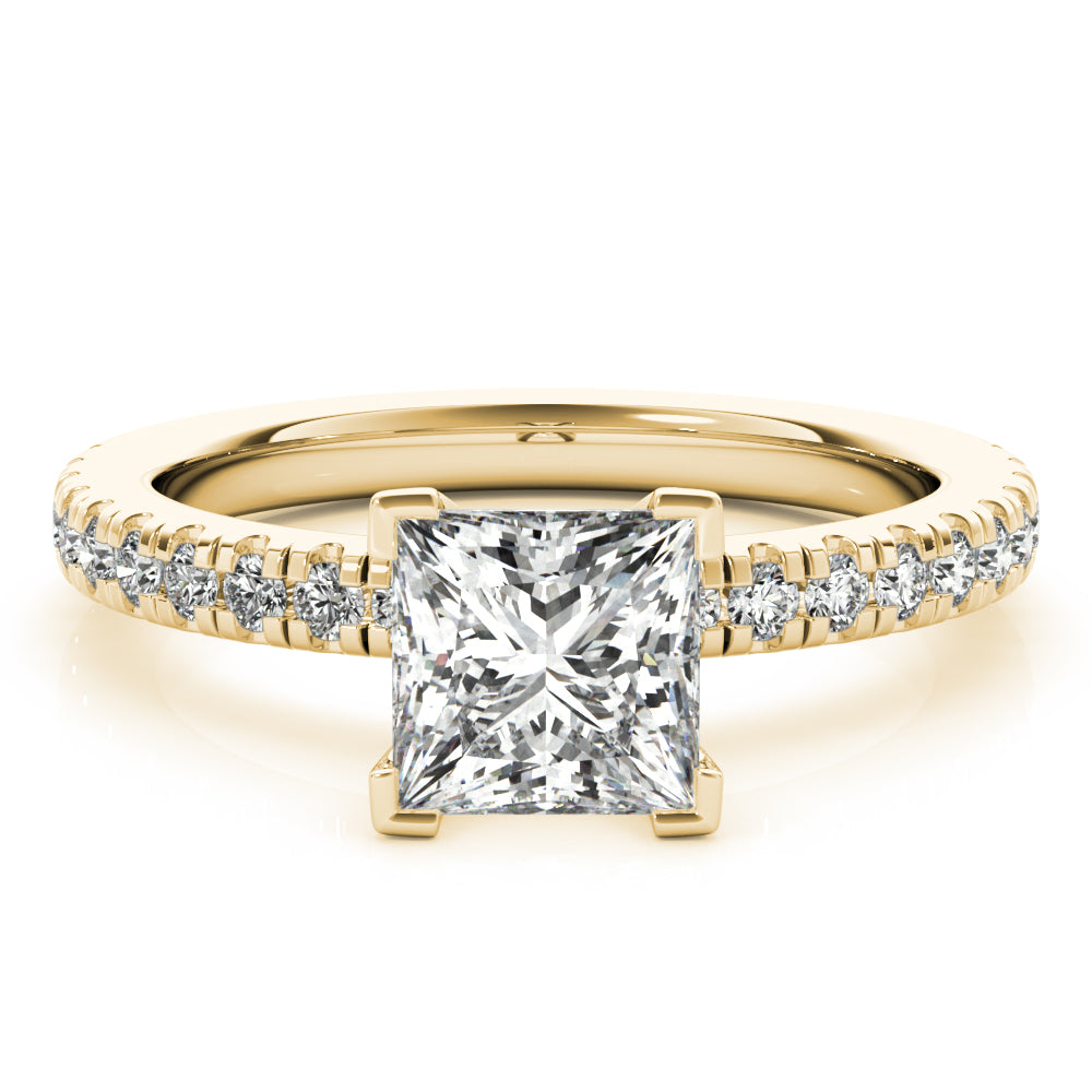 Alyssa V-Prong Princess Cut Engagement Ring Setting