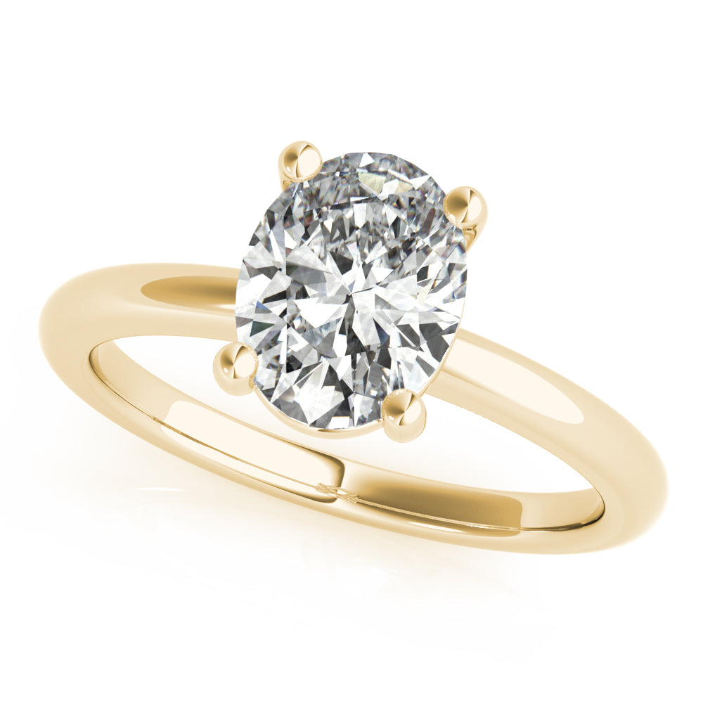 Courtney Oval Diamond Engagement Ring Setting