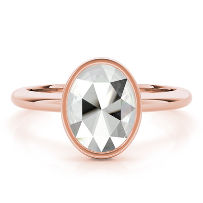 Oval Bezel Engagement Ring Setting