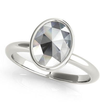 Oval Bezel Engagement Ring Setting