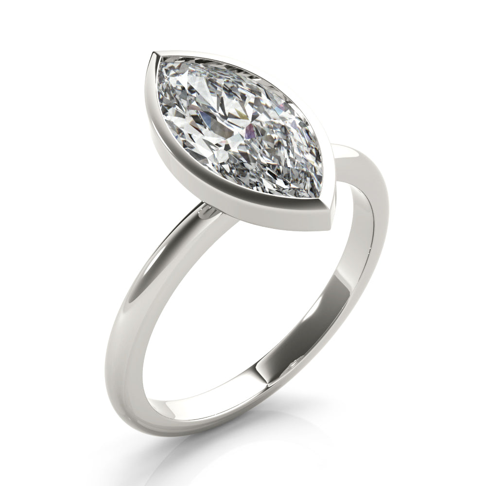 Marquise Bezel Engagement Ring Setting