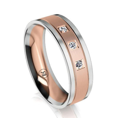 Two Tone Wedding Rings 