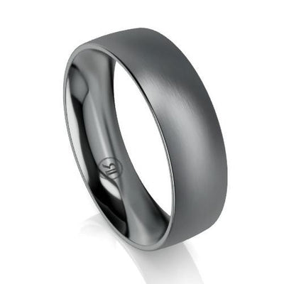 Curved Round Tantalum Wedding Ring (AC)