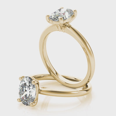 Courtney Oval Diamond Engagement Ring Setting