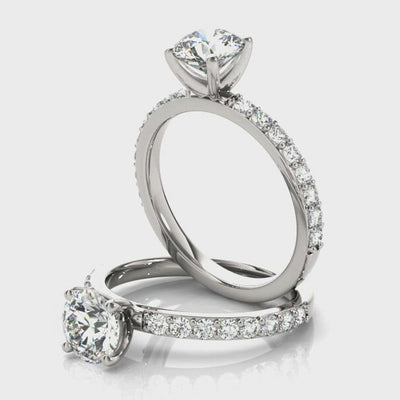 Allegra V-Prong Diamond Engagement Ring Setting